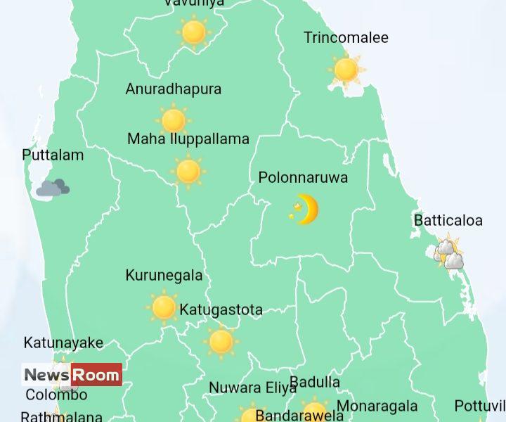 News Room : Several spells of showers in Western, Sabaragamuwa,
