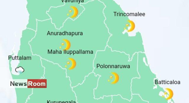 News Room Showers in Western Sabaragamuwa Central Eastern Uva