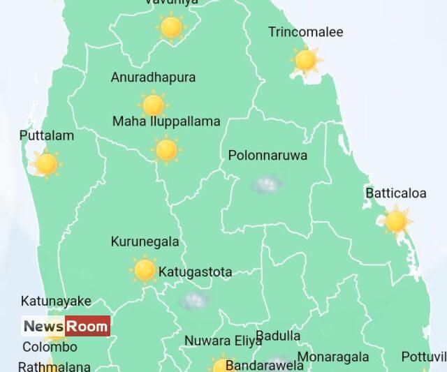 News Room : Showers in Western, Sabaragamuwa, Central, Uva and