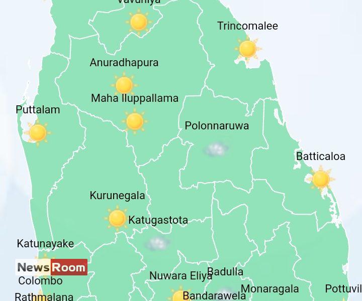 News Room : Showers in Western, Sabaragamuwa, Central, Uva and