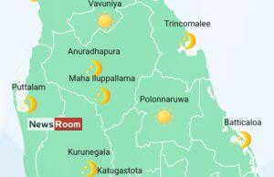 News Room Showers in Western Sabaragamuwa Central and North Western