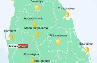 News Room Showers in Western Sabaragamuwa Central and North Western