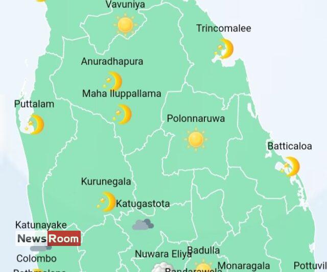 News Room : Showers in Western, Sabaragamuwa, Central and North-Western