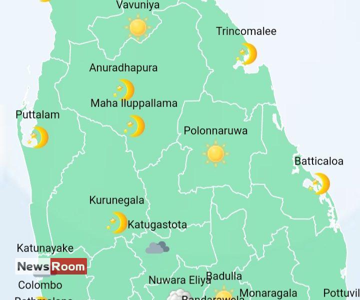 News Room : Showers in Western, Sabaragamuwa, Central and North-Western