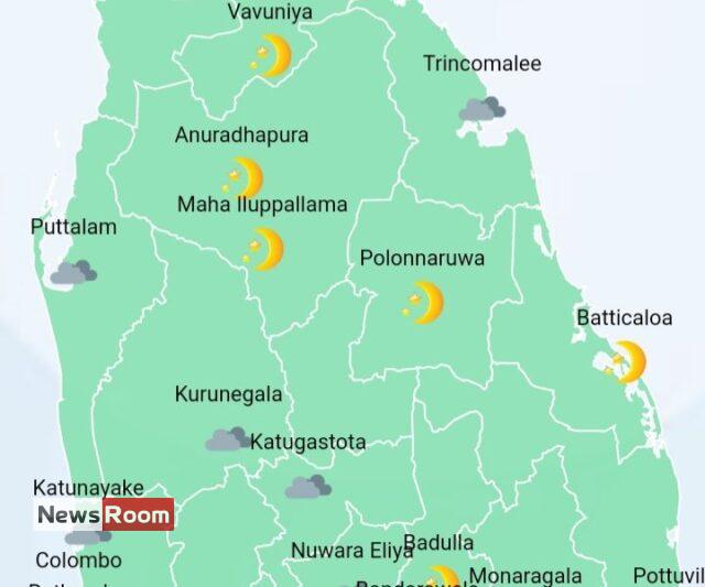News Room : Showers in Western and Sabaragamuwa provinces and