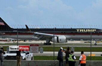 News Room : Trump arrives in Florida ahead of court appearance News Room Trump arrives in Florida ahead of court