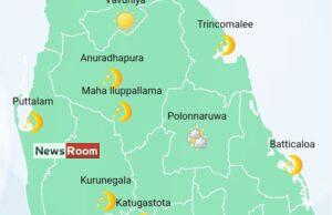 News Room Showers in Western Sabaragamuwa and Uva provinces