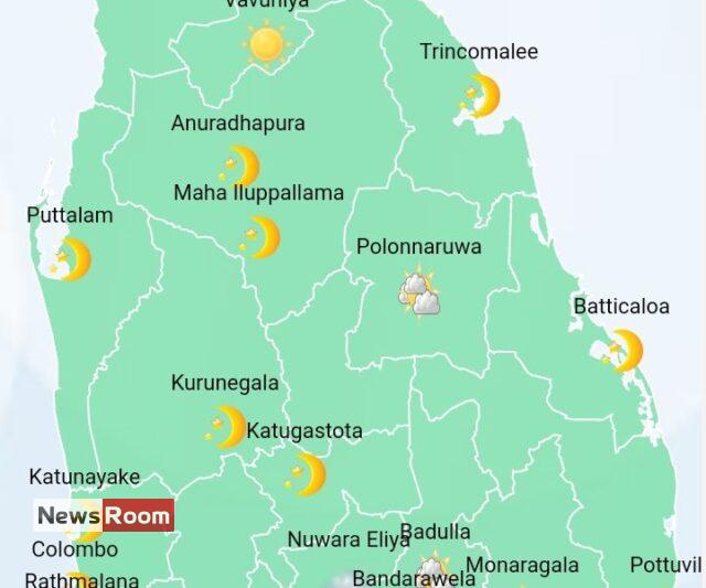News Room : Showers in Western, Sabaragamuwa and Uva provinces