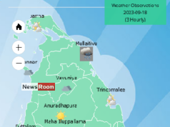 News Room : Showers above 50mm are likely at some places in Western, Sabaragamuwa and Northern provinces and in Galle, Matara and Puttalam districts – The Island
