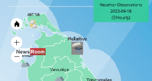 News Room : Showers above 50mm are likely at some places in Western, Sabaragamuwa and Northern provinces and in Galle, Matara and Puttalam districts – The Island