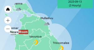 News Room : Showers in Western, Sabaragamuwa, Southern and North-western provinces and in Kandy and Nuwara-Eliya districts – The Island