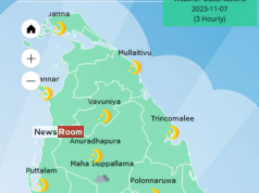 News Room : Showers above 75 mm are likely at some places in Western, Central, Sabaragamuwa North-western and Uva provinces – The Island