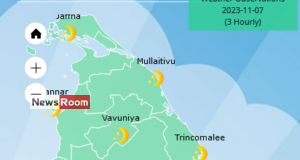 News Room : Showers above 75 mm are likely at some places in Western, Central, Sabaragamuwa North-western and Uva provinces – The Island