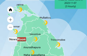 News Room : Showers above 75 mm are likely at some places in Western, Central, Sabaragamuwa North-western and Uva provinces – The Island