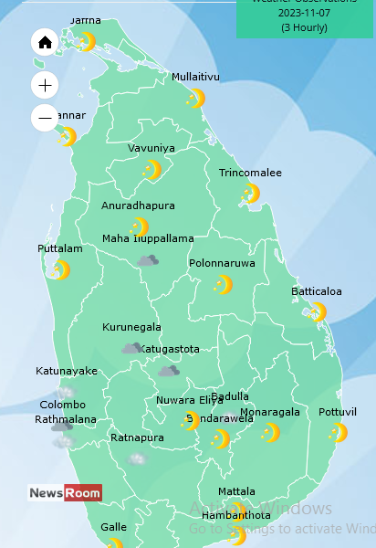 News Room : Showers above 75 mm are likely at