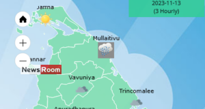 News Room : Showers or thundershowers will occur at times over most parts of the island – The Island