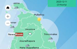 News Room : Showers above 75mm are likely at some places in Central, Sabaragamuwa and Western provinces and in Galle and Matara districts – The Island 1702260160 News Room Showers above 75mm are likely at some