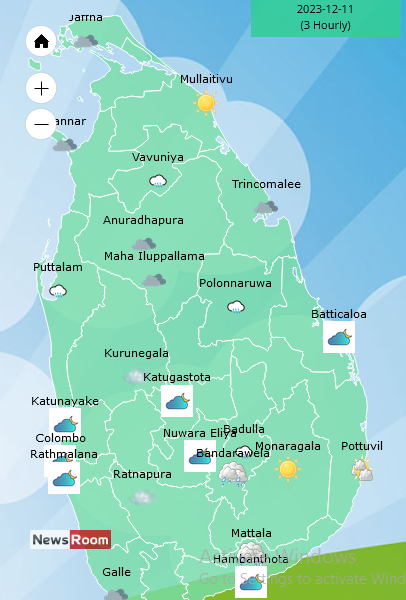 News Room : Showers above 75mm are likely at some