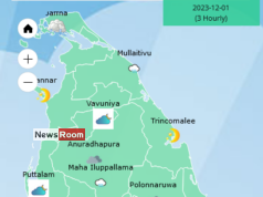 News Room : Heavy showers about 100 mm are likely at some places in Eastern province and in Polonnaruwa and Mullaitivu districts – The Island