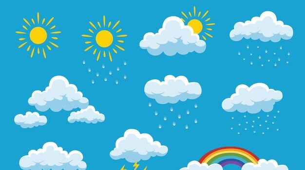 weather sky climate symbol set vector collection 42089 53