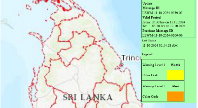 News Room Landslide Early Warnings Issued to the districts