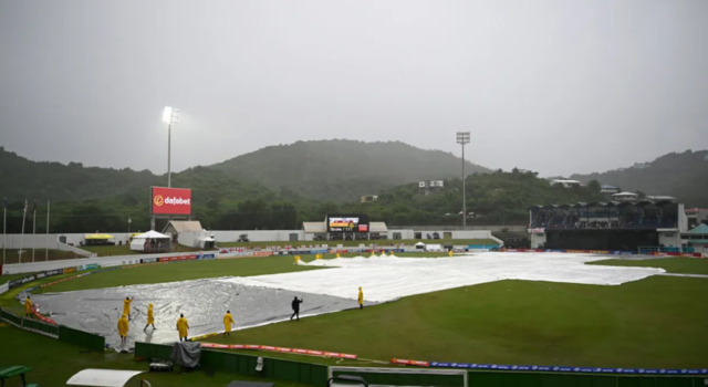 News Room Washout in St Lucia after five overs
