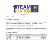 News Room : Sri Lanka ‘A’ Tri-Series in UAE: Schedule Announced News Room Sri Lanka ‘A Tri Series in UAE Schedule