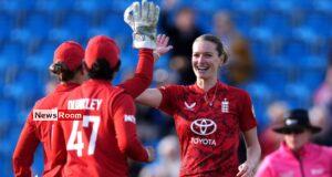 News Room : Em Arlott makes up for lost time as England women romp to nine-wicket rout