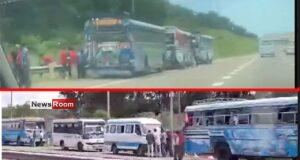 News Room : Videos Show NPP Supporters Stopping Buses on Expressways for Meals en Route to Labour Day Rally