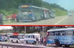 News Room : Videos Show NPP Supporters Stopping Buses on Expressways for Meals en Route to Labour Day Rally