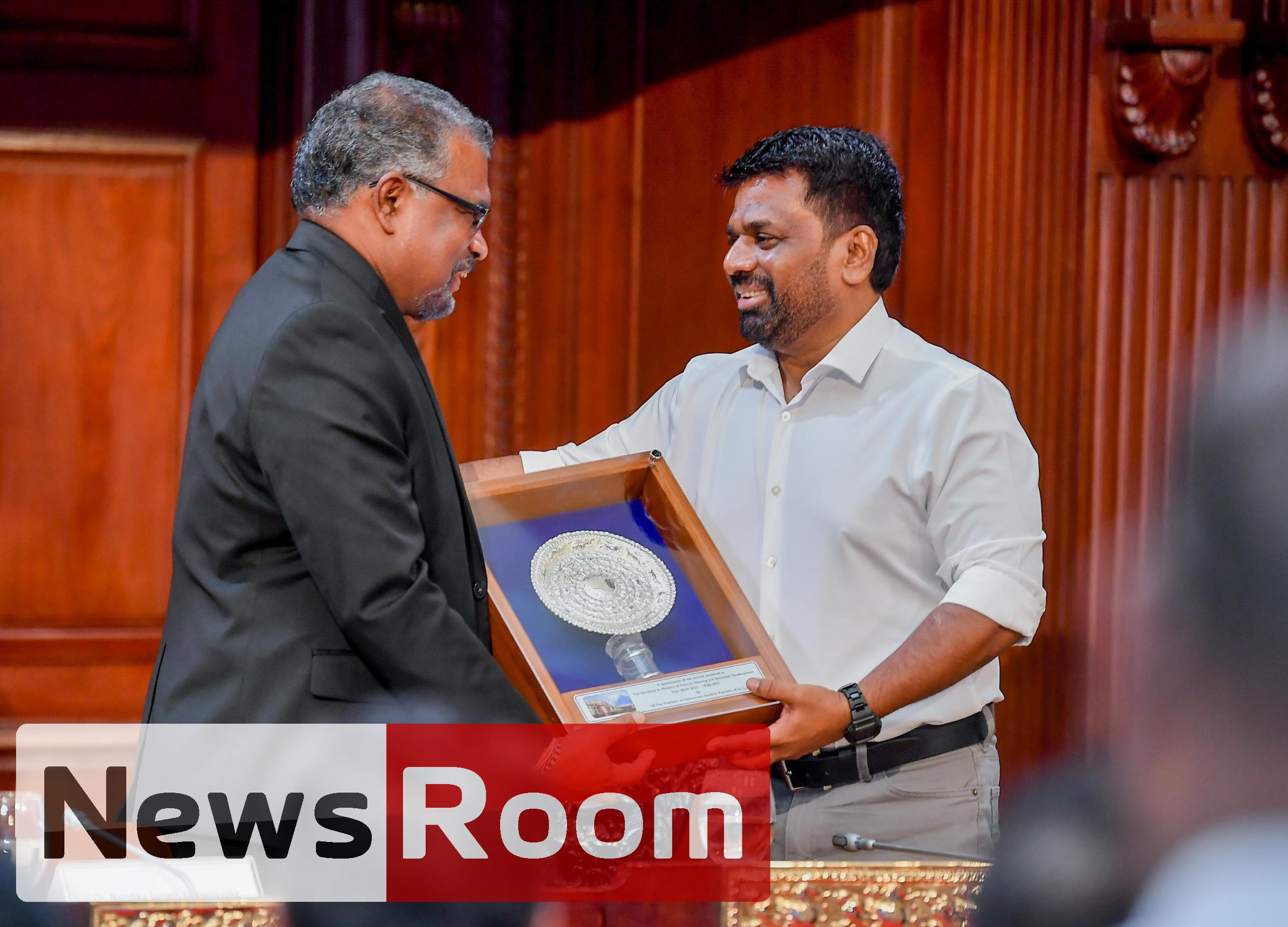 News Room : AKD Honours Outgoing Treasury Secretary, Says Siriwardana’s