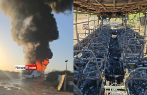 News Room : Bus Carrying 20 Sri Lankan Workers Bursts Into Flames in Israel News Room Bus Carrying 20 Sri Lankan Workers Bursts