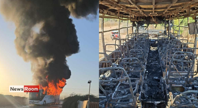 News Room : Bus Carrying 20 Sri Lankan Workers Bursts Into Flames in Israel News Room Bus Carrying 20 Sri Lankan Workers Bursts