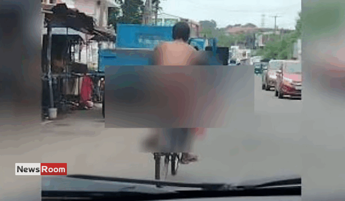 News Room : Naked Man Rides Bicycle Through Kandana, Police Investigating