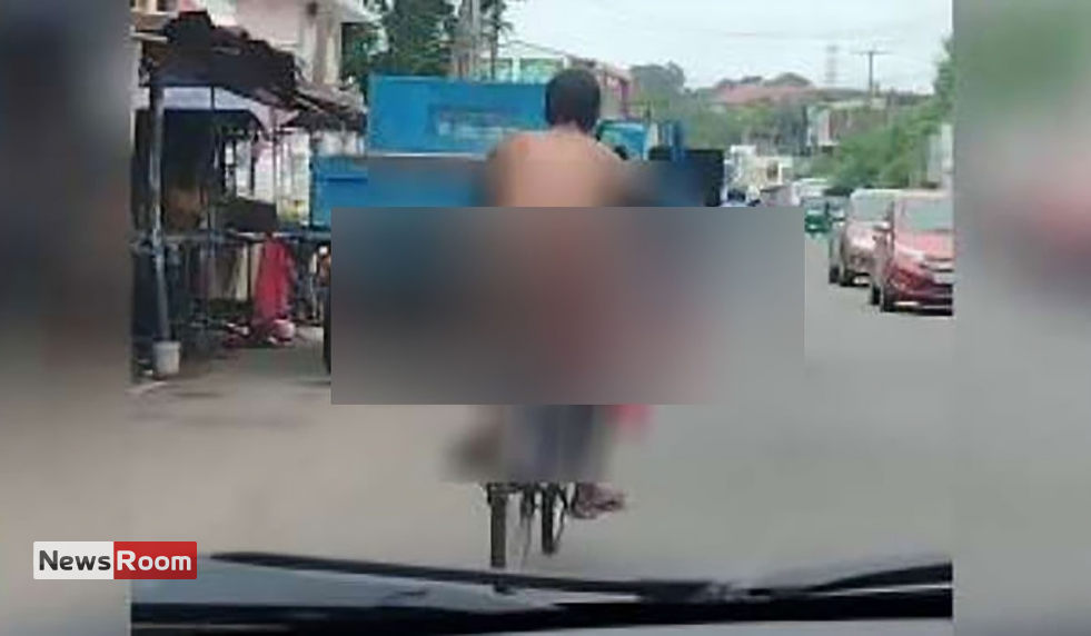 News Room : Naked Man Rides Bicycle Through Kandana, Police