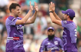 News Room : The Men’s 100: Graham Clark’s last-ball six clinches thriller for Northern Superchargers News Room The Mens 100 Graham Clarks last ball six