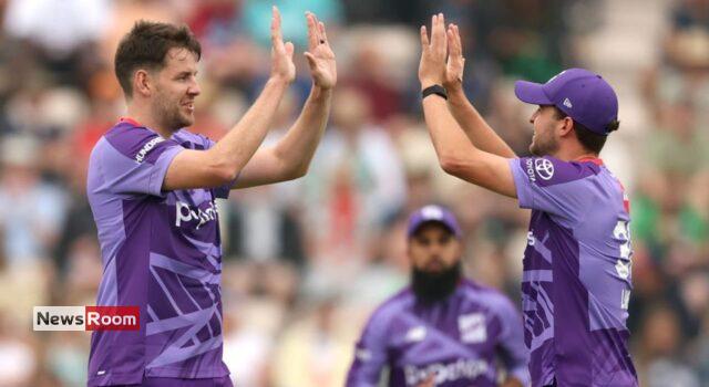 News Room : The Men’s 100: Graham Clark’s last-ball six clinches thriller for Northern Superchargers News Room The Mens 100 Graham Clarks last ball six