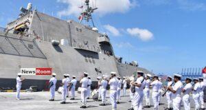 News Room : USS Santa Barbara departs island