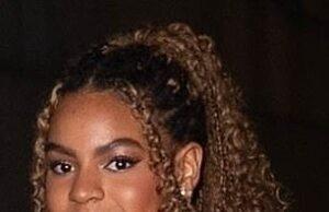 News Room : Beyonce’s girl Blue Ivy, 13, looks just like her famous mom as she supports grandma Tina Knowles at Angel Ball News Room Beyonces girl Blue Ivy 13 looks just