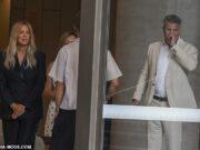 News Room Samantha Armytage and Barry Bear Myrden appear