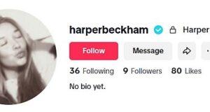 News Room : Harper Beckham officially joins TikTok as the teenager continues to build her brand