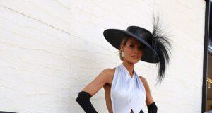 News Room : Real Housewives of Beverly Hills star Dorit Kemsley steals the show in backless frock at Oaks Day as AFL WAG Jessie Murphy shows off her cleavage in lace lilac gown