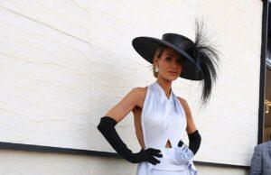 News Room : Real Housewives of Beverly Hills star Dorit Kemsley steals the show in backless frock at Oaks Day as AFL WAG Jessie Murphy shows off her cleavage in lace lilac gown