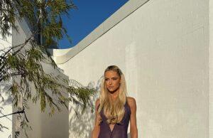 News Room : AFL WAG Jessie Murphy ensures her cleavage is the star of the show as she shows off her slimmed-down frame in skin-tight designer ensemble