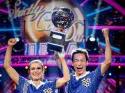 News Room : Ex-Lioness Karen Carney roars to Strictly victory as she lifts the Glitterball trophy while Tess Daly and Claudia Winkleman waltz off with tribute from Queen Camilla News Room Ex Lioness Karen Carney roars to Strictly victory