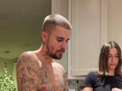 News Room : Justin Bieber goes shirtless as he makes sushi with wife Hailey during home cooking lesson