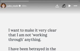 News Room Lachie Neales wife Jules breaks her silence