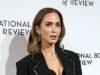 News Room Emily Blunt wows in plunging bodysuit alongside