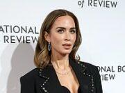 News Room Emily Blunt wows in plunging bodysuit alongside