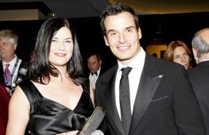 Elegant woman and man in formal black attire attending a high-profile event in Sri Lanka.
